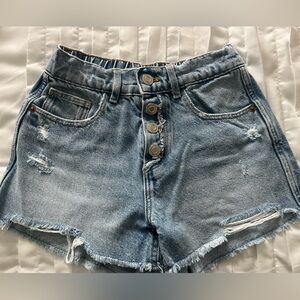 Zara Girls Frayed Denim shorts Size 10
